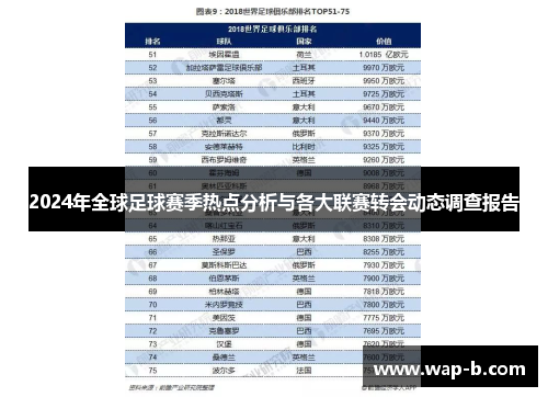 2024年全球足球赛季热点分析与各大联赛转会动态调查报告