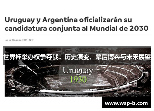 世界杯举办权争夺战：历史演变、幕后博弈与未来展望